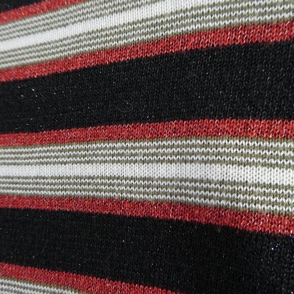 Scotch & Soda Maison Metallic Striped Sweater Lightweight Knit Ribbed Crewneck S - Picture 2 of 10